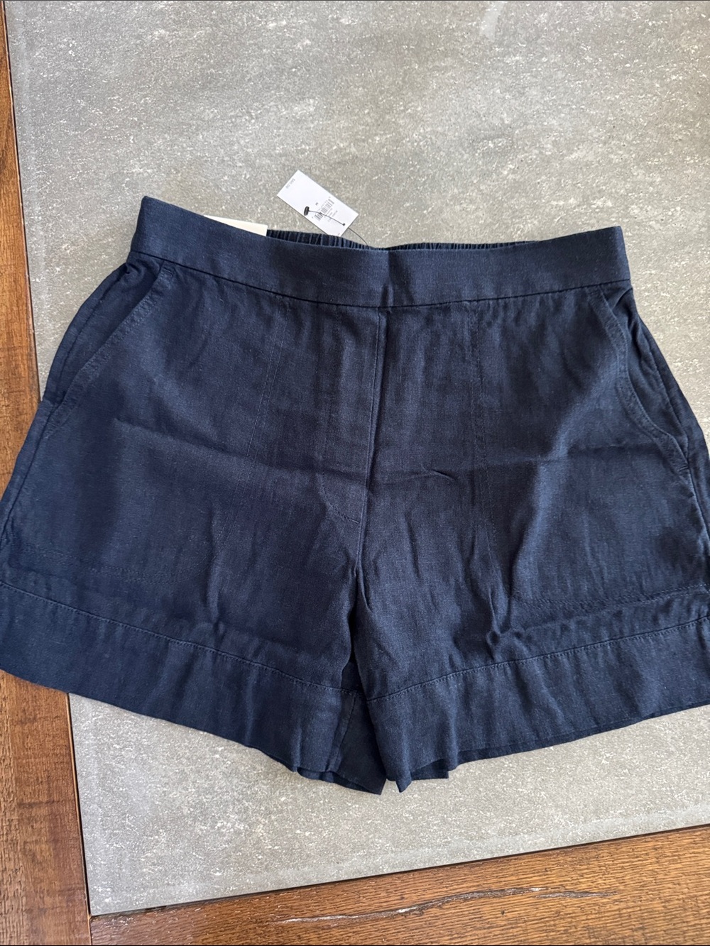 Banana Republic Dark Blue Tailored Linen-Blend Shorts